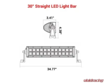 SuperATV 30" Spot | Flood LED Light Bar w/ 1.75" Cage Mount - LB3-30-ACC-7