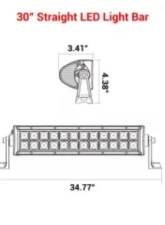 SuperATV 30" Spot | Flood LED Light Bar w/ Mount Flush to Hood                                     - LB3-30-ACC-9 - Image 6