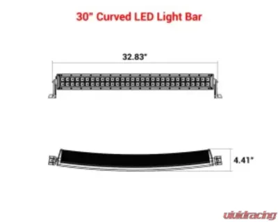 SuperATV 30" Spot | Flood Curved LED Light Bar w/ 1.75" Cage Mount - LB3-30C-ACC-7