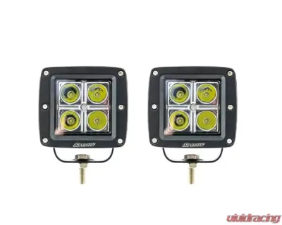 SuperATV 3" Led Cube Lights w/ 1.75 Inch Vertical Cage Bars - LB3-CL-1.75
