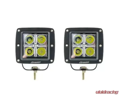SuperATV 3" Led Cube Lights w/ Formed Cage Mount - LB3-CL-13