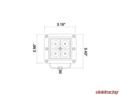 SuperATV 3" Led Cube Lights w/ Formed Cage Mount - LB3-CL-13