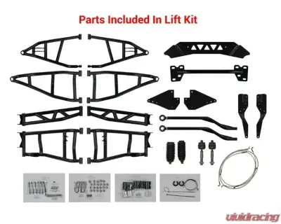 SuperATV 7-10" Red Lift Kit w/ X300 Axles Polaris RZR 900 2015-2020 - LK-P-RZR900-HC-SBJ-7-10-R3-03