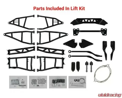 SuperATV 7-10" Red Lift Kit w/ Piggyback Shocks & Rhino 2.0 Axles Polaris RZR 900 2015-2020 - LK-P-RZR900-HC-SBJ-7-10-PS-R2-03