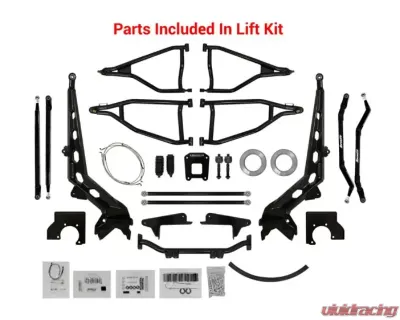 SuperATV 10" Black Lift Kit w/ Rhino 2.0 Axles Polaris RZR XP Turbo 2016+ - LK-P-RZRXPT-10-001-R2-02