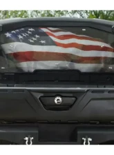 SuperATV American Flag Print Scratch Resistant Rear Windshield Cam-AM Defender 2016+                                     - RWS-CA-DEFXMR-70A - Image 4