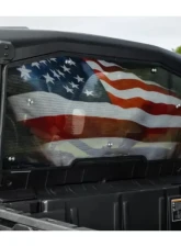 SuperATV American Flag Print Scratch Resistant Rear Windshield Cam-AM Defender 2016+                                     - RWS-CA-DEFXMR-70A - Image 2