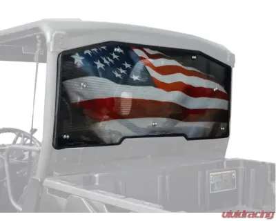 SuperATV American Flag Print Scratch Resistant Rear Windshield Cam-AM Defender 2016+ - RWS-CA-DEFXMR-70A