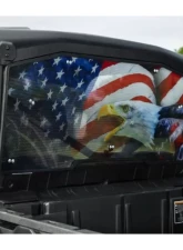 SuperATV American Flag & Eagle Print Scratch Resistant Rear Windshield Cam-AM Defender 2016+                                     - RWS-CA-DEFXMR-70D - Image 2