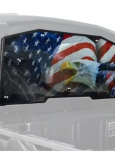 SuperATV American Flag & Eagle Print Scratch Resistant Rear Windshield Cam-AM Defender 2016+                                     - RWS-CA-DEFXMR-70D - Image 4