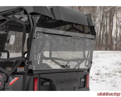 SuperATV Rear Windshield Honda Pioneer 700-4 2014+ - RWS-H-PIO-7004-76