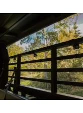 SuperATV Standard Scratch Resistant Rear Windshield - Light Tint Kawasaki Mule Pro 2015+                                     - RWS-K-MULE-FXT-76 - Image 3