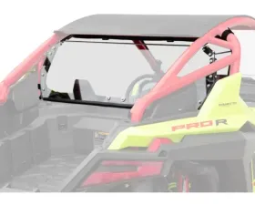 SuperATV Standard Polycarbonate Rear Windshield - Clear Polaris RZR Pro R 2-Door 2022+