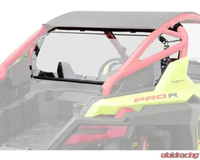 SuperATV Standard Polycarbonate Rear Windshield - Clear Polaris RZR Pro R 2-Door 2022+ - RWS-P-PROR-75