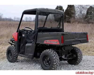 SuperATV  No Printed Light Tint Standard Polycarbonate Rear Windshield Polaris Ranger Midsize 2015+ - RWS-P-RANMID-76