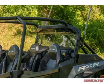 SuperATV Clear Standard Polycabonate Rear Windshield Polaris RZR XP Turbo S 2018-2021 - RWS-P-RZRXPTS-75