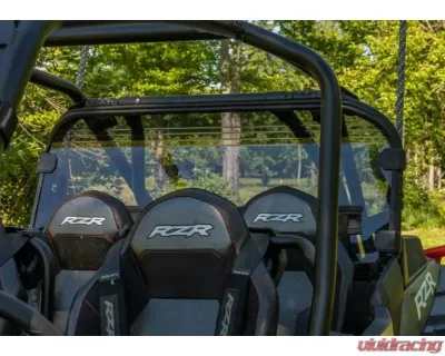 SuperATV Clear Standard Polycabonate Rear Windshield Polaris RZR XP Turbo S 2018-2021 - RWS-P-RZRXPTS-75