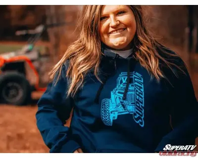 SuperATV Navy UTV Front End Hoodie 2XL - SWT-9-2XL