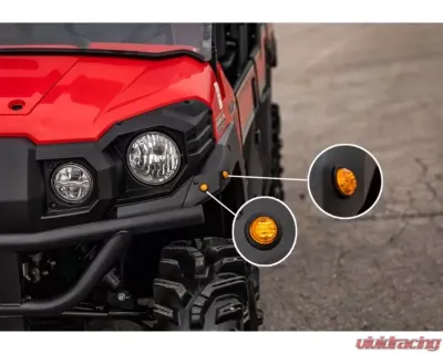 SuperATV Plug & Play Turn Signal Kit Deluxe Plug and Play Kawasaki Mule Pro 2016+ - TSK-K-FXT-004