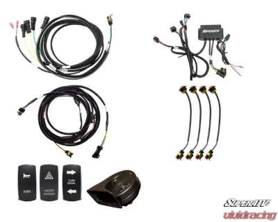 SuperATV Plug & Play Turn Signal Kit Deluxe Plug and Play Kawasaki Mule Pro 2016+ - TSK-K-FXT-004