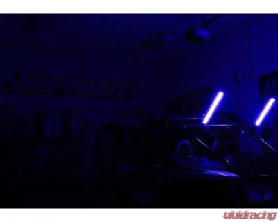 SuperATV 2 Foot RGB Led Whip Lights w/ Formed Cage Vertical Brackets - WL-2-001-005-V