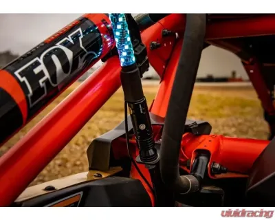 SuperATV 2 Foot RGB Led Whip Lights w/ 1.75 Inches Horizontal Brackets - WL-2-001-006-H