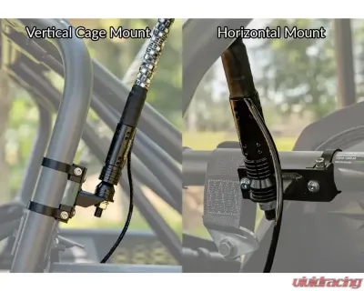 SuperATV 2 Foot RGB Led Whip Lights w/ 1.75 Inches Horizontal Brackets - WL-2-001-006-H