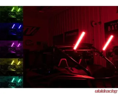 SuperATV 2 Foot RGB Led Whip Lights w/o Brackets - WL-2-001