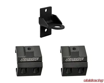 SuperATV 5 Foot RGB Led Whip Lights w/ Formed Cage Vertical Brackets - WL-5-001-005-V