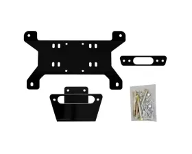 SuperATV Winch Mounting Plate w/o Winch Can-Am Maverick 2013+