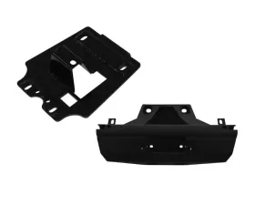 SuperATV 72 Inch Wide Winch Mounting Plate Kit w/ Frame Stiffener Can-Am Maverick X3 2017+
