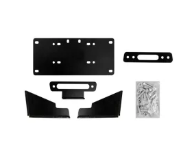 SuperATV Winch Mounting Plate w/o Winch Kawasaki Mule Pro 2015+
