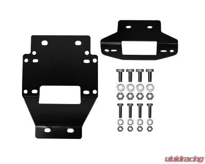 SuperATV 3500 Lb. Winch Mounting Plate w/o Winch Polaris RZR XP 900 2011-2014 - WM-P-RZRXP-00