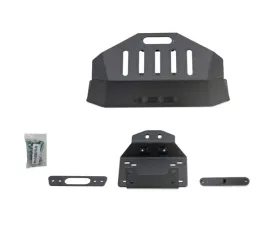 SuperATV Winch Mount for Stock Bumper w/o Winch Polaris RZR XP Turbo S 2018+