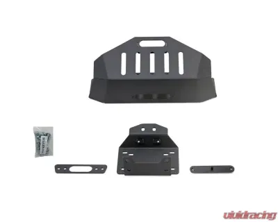 SuperATV Winch Mount for Stock Bumper w/ 3500 Lb. Winch Polaris RZR XP Turbo S 2018+ - WM-P-RZRXPTS-001-3500