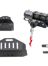 SuperATV Winch Mount for Stock Bumper w/ 4500 Lb. Winch Polaris RZR XP Turbo S 2018+                                     - WM-P-RZRXPTS-001-4500 - Image 3