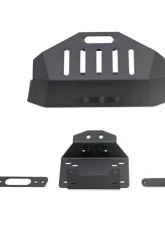 SuperATV Winch Mount for Stock Bumper w/ 4500 Lb. Winch Polaris RZR XP Turbo S 2018+                                     - WM-P-RZRXPTS-001-4500 - Image 3