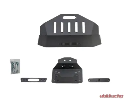 SuperATV Winch Mount for Stock Bumper w/ 4500 Lb. Winch Polaris RZR XP Turbo S 2018+ - WM-P-RZRXPTS-001-4500