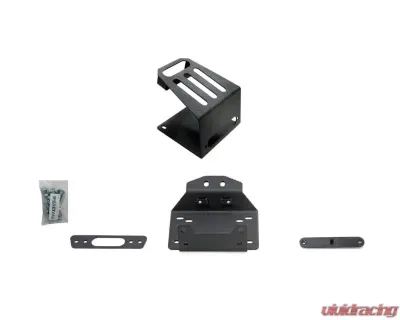 SuperATV Winch Mount for SuperATV Bumper w/ 3500 Lb. Winch Polaris RZR XP Turbo S 2018+ - WM-P-RZRXPTS-002-3500