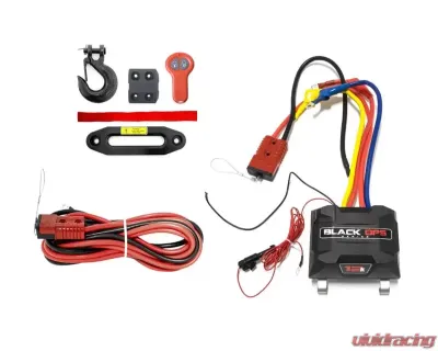 SuperATV 12,000 LB. Winch w/o 2 Receiver Winch Mount Plate (With Wireless Remote & Synthetic Rope) - WN-12000