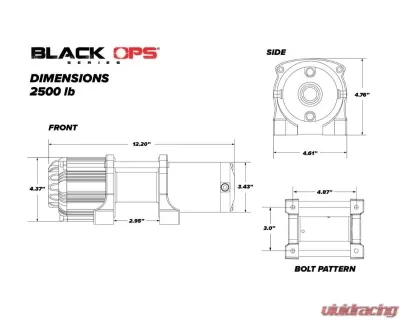 SuperATV 2500 LB. UTV | ATV Winch (With Wireless Remote & Synthetic Rope) - WN-2500