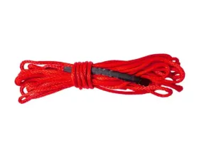 SuperATV Replacement Red Synthetic Winch Rope - 6000 LB.