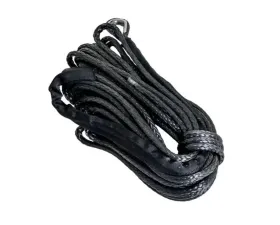 SuperATV Replacement Black Synthetic Winch Rope - 6000 LB.
