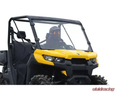 SuperATV No Print Standard Polycarbonate Full Windshield Can-Am Defender 2016+ - WS-CA-DEF-75