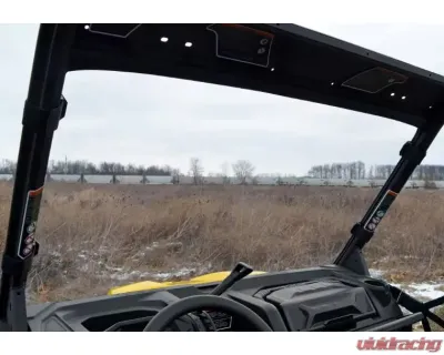 SuperATV No Print Standard Polycarbonate Full Windshield Can-Am Defender 2016+ - WS-CA-DEF-75