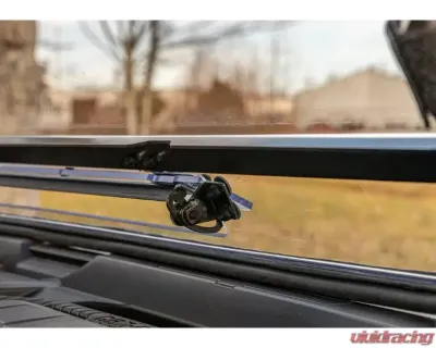 SuperATV Flip-Up Vent Panel Scratch Resistant Vented Full Windshield Can-Am Defender 2016+ - WS-CA-DEF-V-001-70