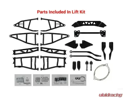 SuperATV 7-10" Red Lift Kit w/ X300 Axles & Remote Reservoir Shocks Polaris General 2019+ - LK-P-RZR900S-HC-SBJ-7-10-19-RR-R3-03