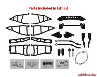 SuperATV 7-10" Red Lift Kit w/ X300 Axles & Piggyback Shocks Polaris General 2019+ - LK-P-RZR900S-HC-SBJ-7-10-19-PS-R3-03