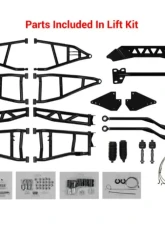 SuperATV 7-10" Black Lift Kit w/ Rhino 2.0 Axles Polaris General 2019+                                     - LK-P-RZR900S-HC-SBJ-7-10-19-R2-02 - Image 6