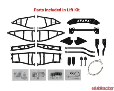 SuperATV 7-10" Black Lift Kit w/ Rhino 2.0 Axles Polaris General 2019+ - LK-P-RZR900S-HC-SBJ-7-10-19-R2-02